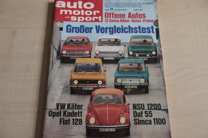 Deckblatt Auto Motor und Sport (11/1970)